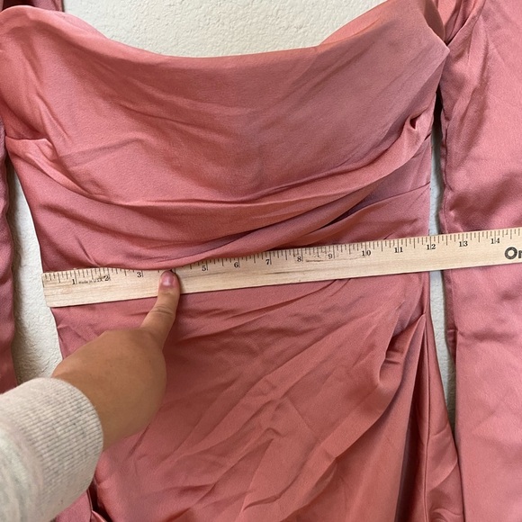 House‎ of CB Toira Satin Corset Rose Pink Flare Mini Dress NWOT size XS - Picture 7 of 15